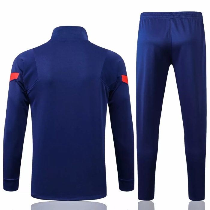 Mens Barcelona Jacket + Pants Training Suit Sharp Blue 2021/22