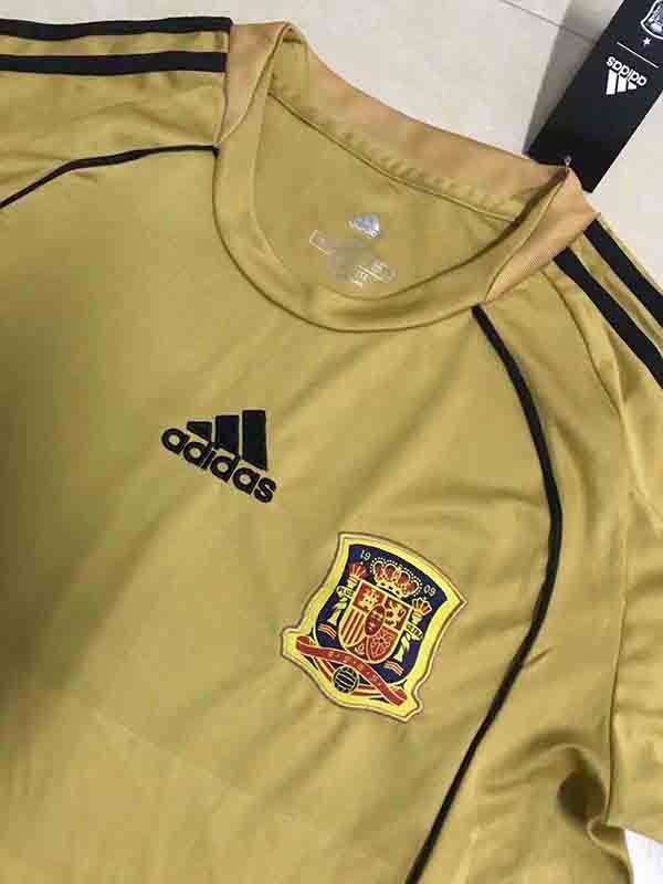 Spain 2008 Away Earthy Yellow Soccer Jersey