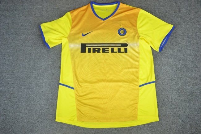 Inter milan 02/03 Third Yellow Soccer Jersey