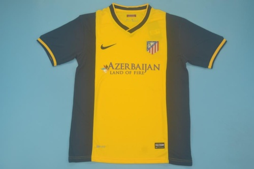 Atletico Madrid 13/14 Away Yellow Soccer Jersey