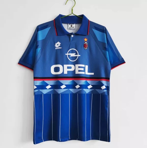 AC Milan 95/96 Away Dark Blue Soccer Jersey