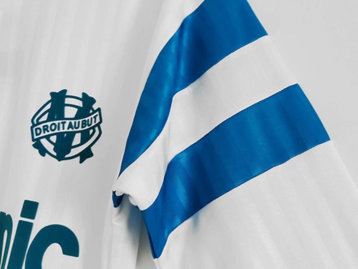 Marseille 90/91 Home Long Soccer Jersey