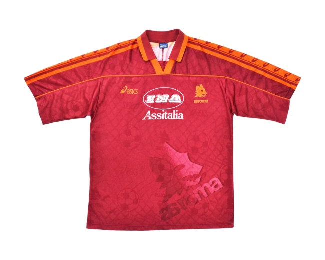 Roma 95/96 Home Soccer Jersey