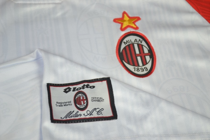 AC Milan 97/98 Away White Soccer Jersey