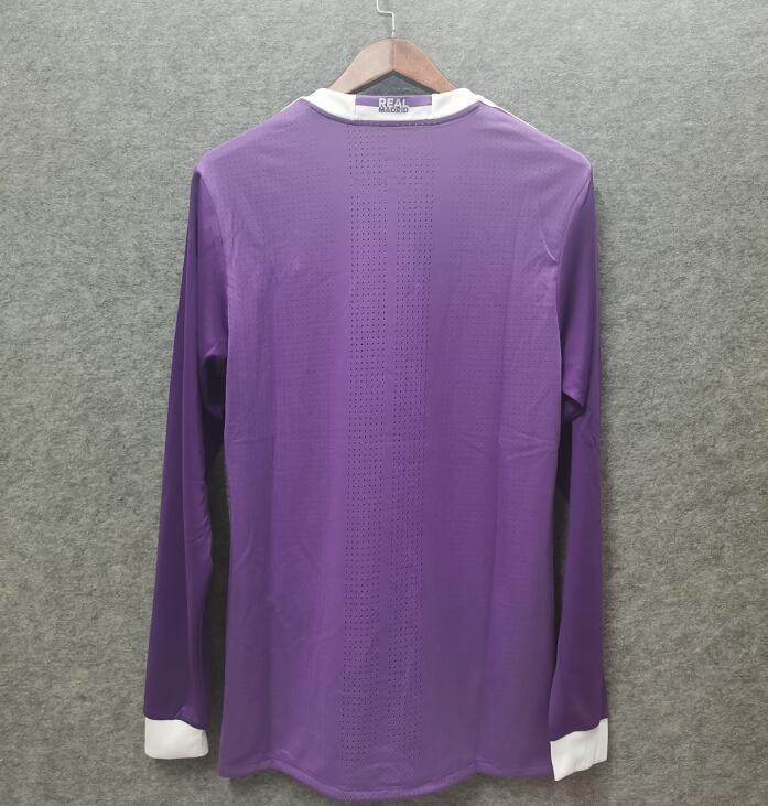 Real Madrid 16/17 Away Long Purple Soccer Jersey