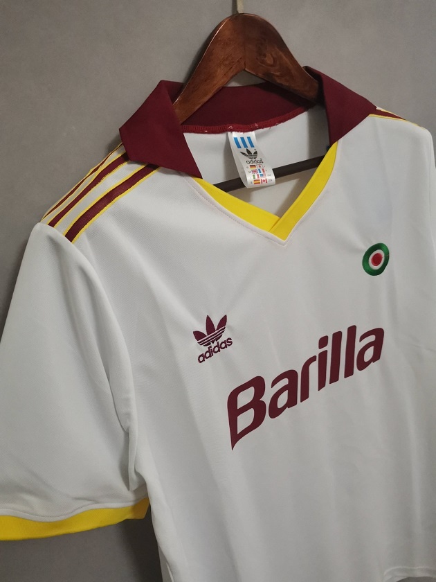 Roma 91/92 Away White Soccer Jersey