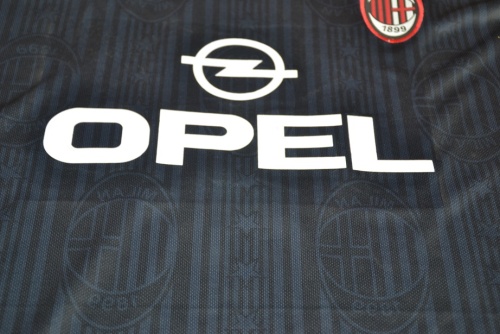 AC Milan 97/98 Third Black Soccer Jersey