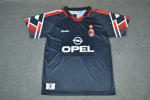 AC Milan 97/98 Third Black Soccer Jersey