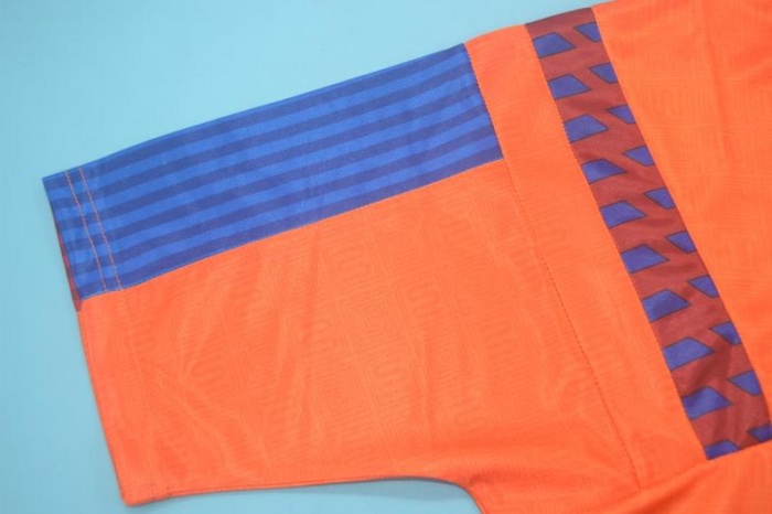 Barcelona 92/93 Away Orange Soccer Jersey