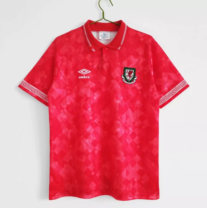 90/92 Welsh Home Retro Jersey Fans Version