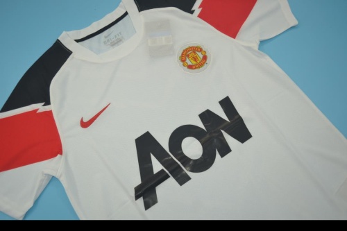 Manchester Utd 10/11 Away White Soccer Jersey