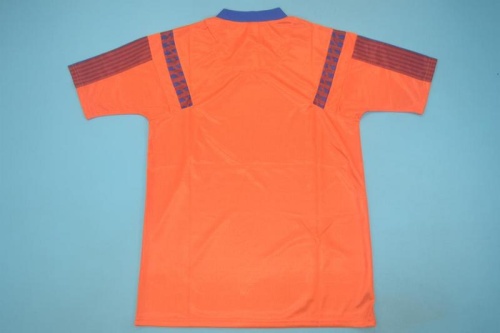 Barcelona 92/93 Away Orange Soccer Jersey