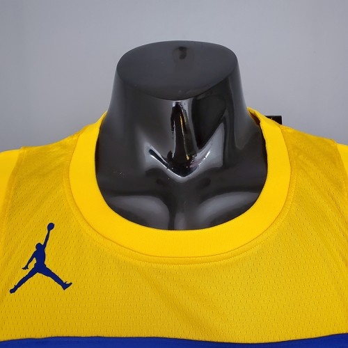 2021 BROWN#7 All-Star Yellow NBA Jersey