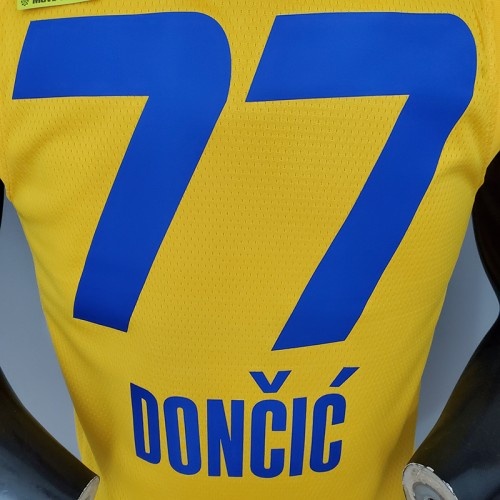 2021 DONCIC#77 All-Star Yellow NBA Jersey
