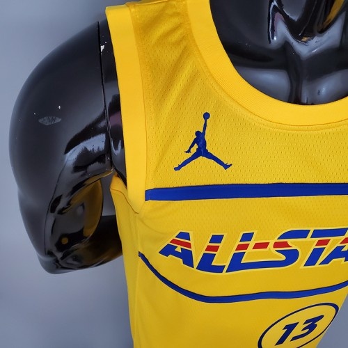 2021 GEORGE#13 All-Star Yellow NBA Jersey