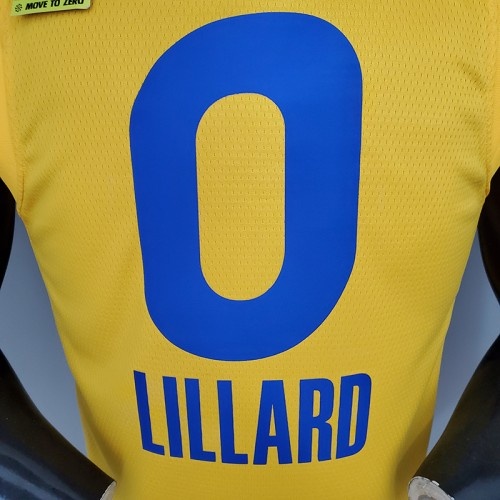 2021 LILLARO#0 All-Star Yellow NBA Jersey