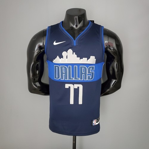 DONCIC#77 Lone Ranger Iceberg Edition NBA Jersey