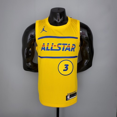 2021 PAUL#3 All-Star Yellow NBA Jersey