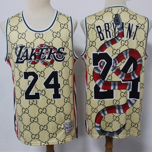 Lakers No. 24 Gucci GUCCI Co-branded Snake Limited Edition Jersey-Kobe