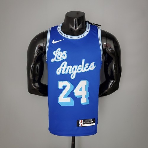 2021 Bryant #24 Lakers Retro Blue NBA Jersey