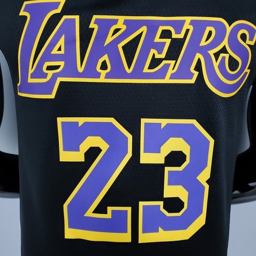 2021 James #23 Lakers Bonus Edition Black NBA Jersey