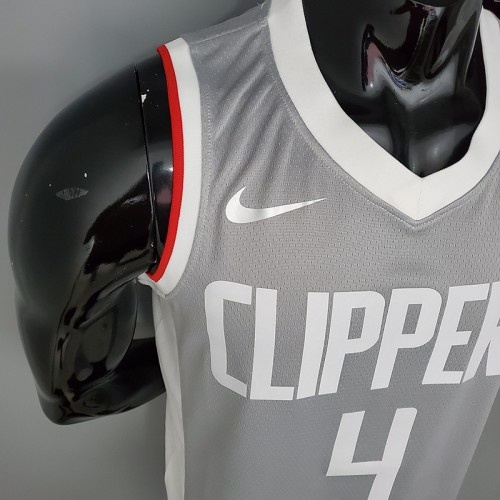 2021 RONDO 4 Los Angeles Clippers Bonus Edition Grey NBA Jersey