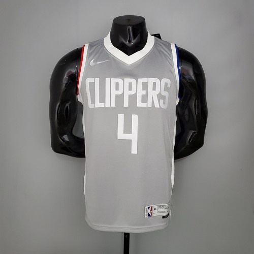 2021 RONDO 4 Los Angeles Clippers Bonus Edition Grey NBA Jersey