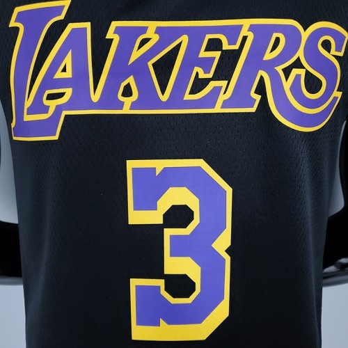 2021 DAVIS#3 Lakers Bonus Edition Black NBA Jersey