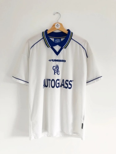 Chelsea 98/00 Away White Soccer Jersey