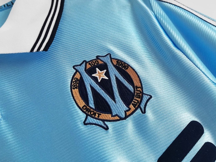 Marseille 98/99 Away Blue Soccer Jersey