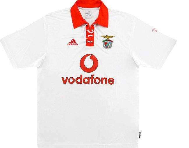 Benfica 04/05 Away White Soccer Jersey