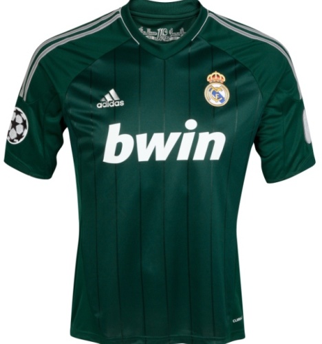 Real Madrid 12/13 Away Green Soccer Jersey
