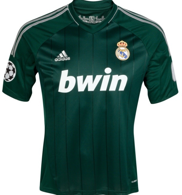 Real Madrid 12/13 Away Green Soccer Jersey