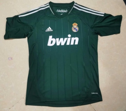 Real Madrid 12/13 Away Green Soccer Jersey