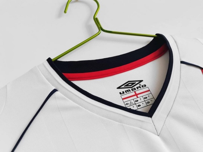 England 2002 World Cup Home Long Soccer Jersey