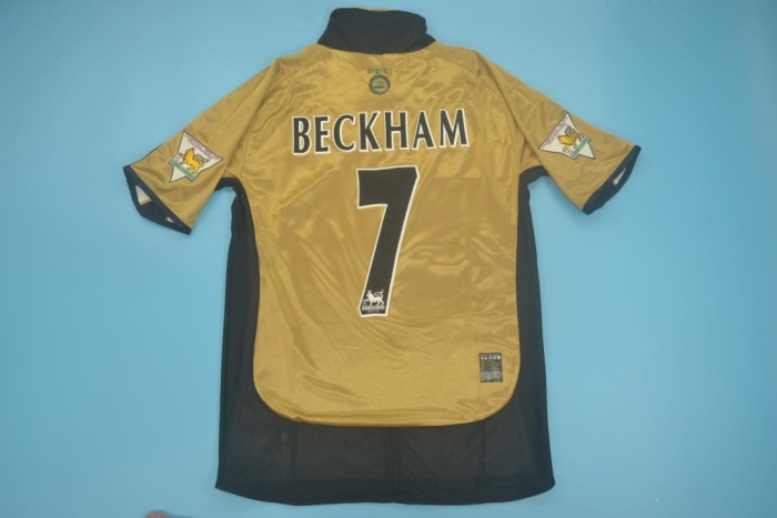 Manchester Utd 00/01 Away Golden Soccer Jersey