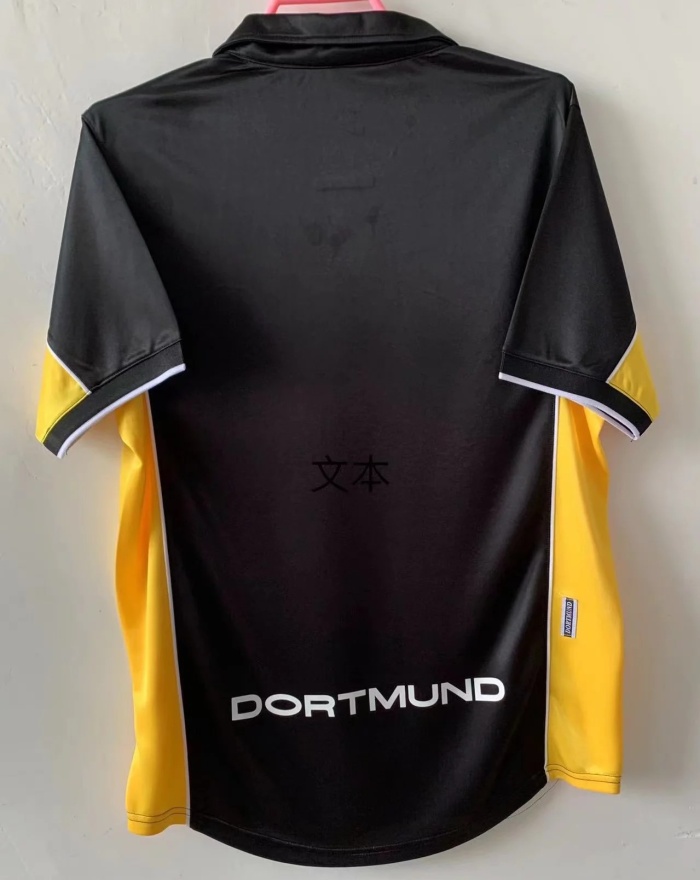 Dortmund 1998 Away Black Soccer Jersey