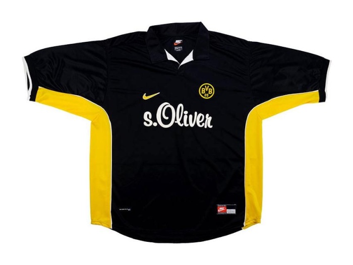 Dortmund 1998 Away Black Soccer Jersey