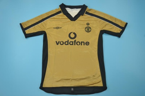 Manchester Utd 00/01 Away Golden Soccer Jersey