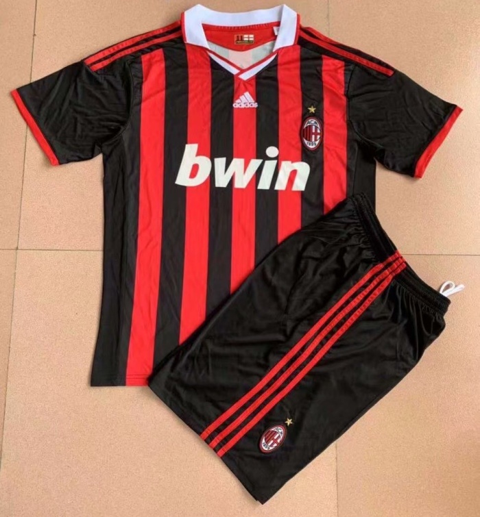 Kids-AC Milan 09/10 Home Soccer Jersey