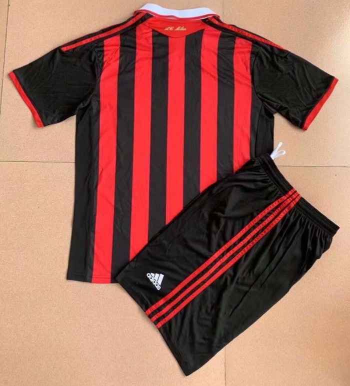 Kids-AC Milan 09/10 Home Soccer Jersey