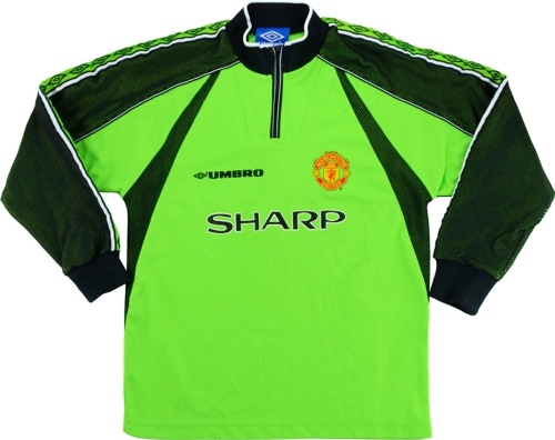 Manchester Utd 98/99 GK Green Soccer Jersey