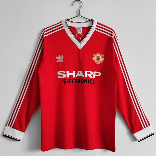 1983 Retro Manchester United M-U Home Jersey version Long sleeve