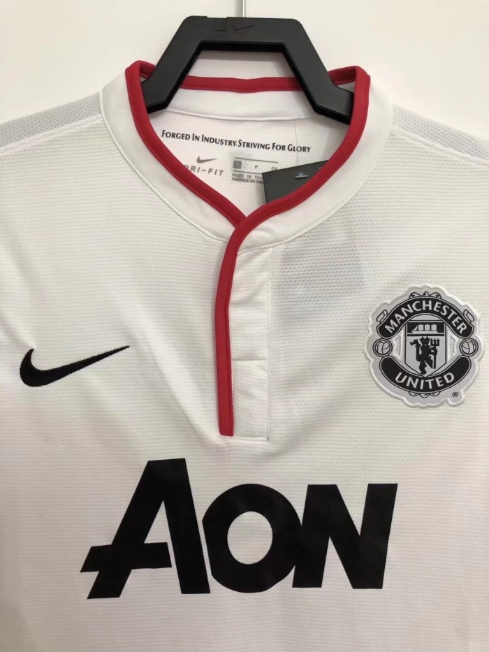 Manchester Utd 13/14 Away White Soccer Jersey