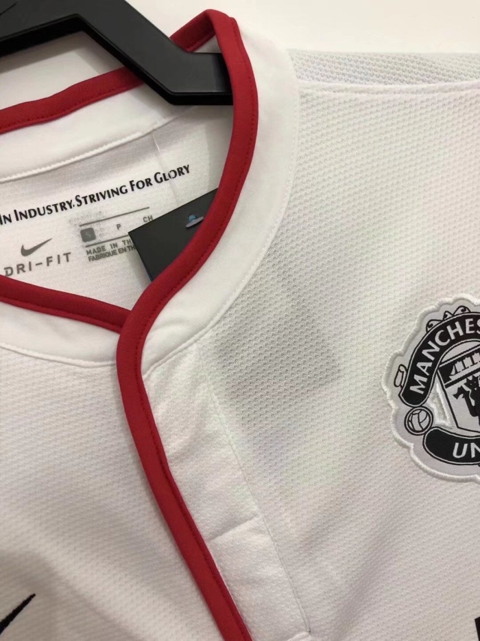 Manchester Utd 13/14 Away White Soccer Jersey
