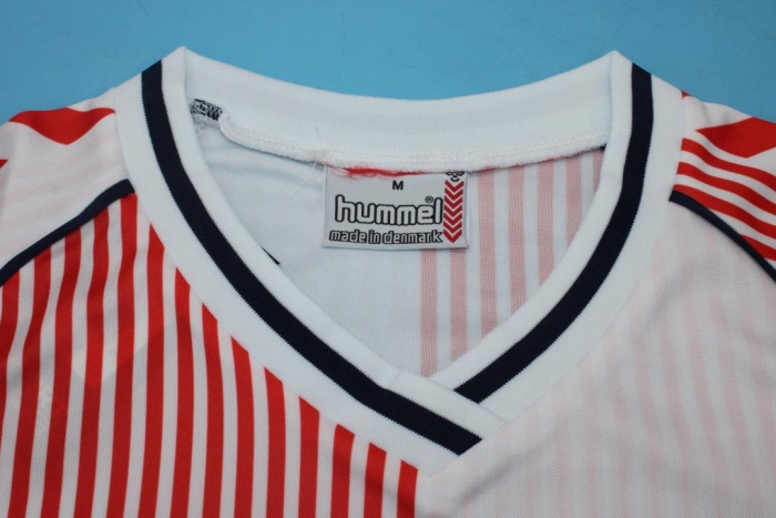 Denmark 1986 Away Red/White Soccer Jersey