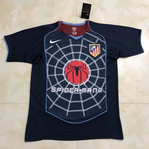 Atletico Madrid 04/05 Away Black Soccer Jersey