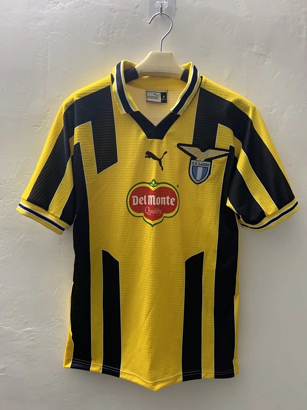 Lazio 98/99 Third Yellow Soccer Jersey