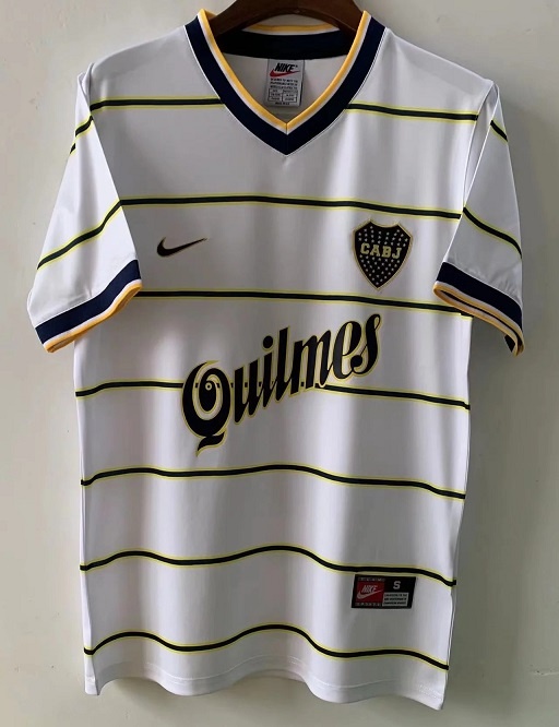 Boca Juniors 1999 Away White Soccer Jersey