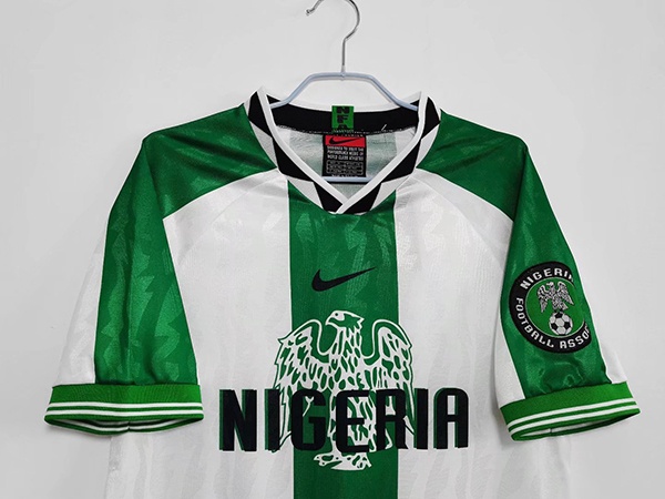 Nigeria 96/98 Away White/Green Soccer Jersey